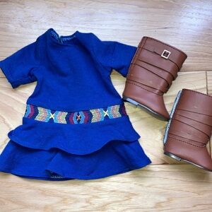 American Girl Doll Saige Dress and Boots - clothes only, no doll